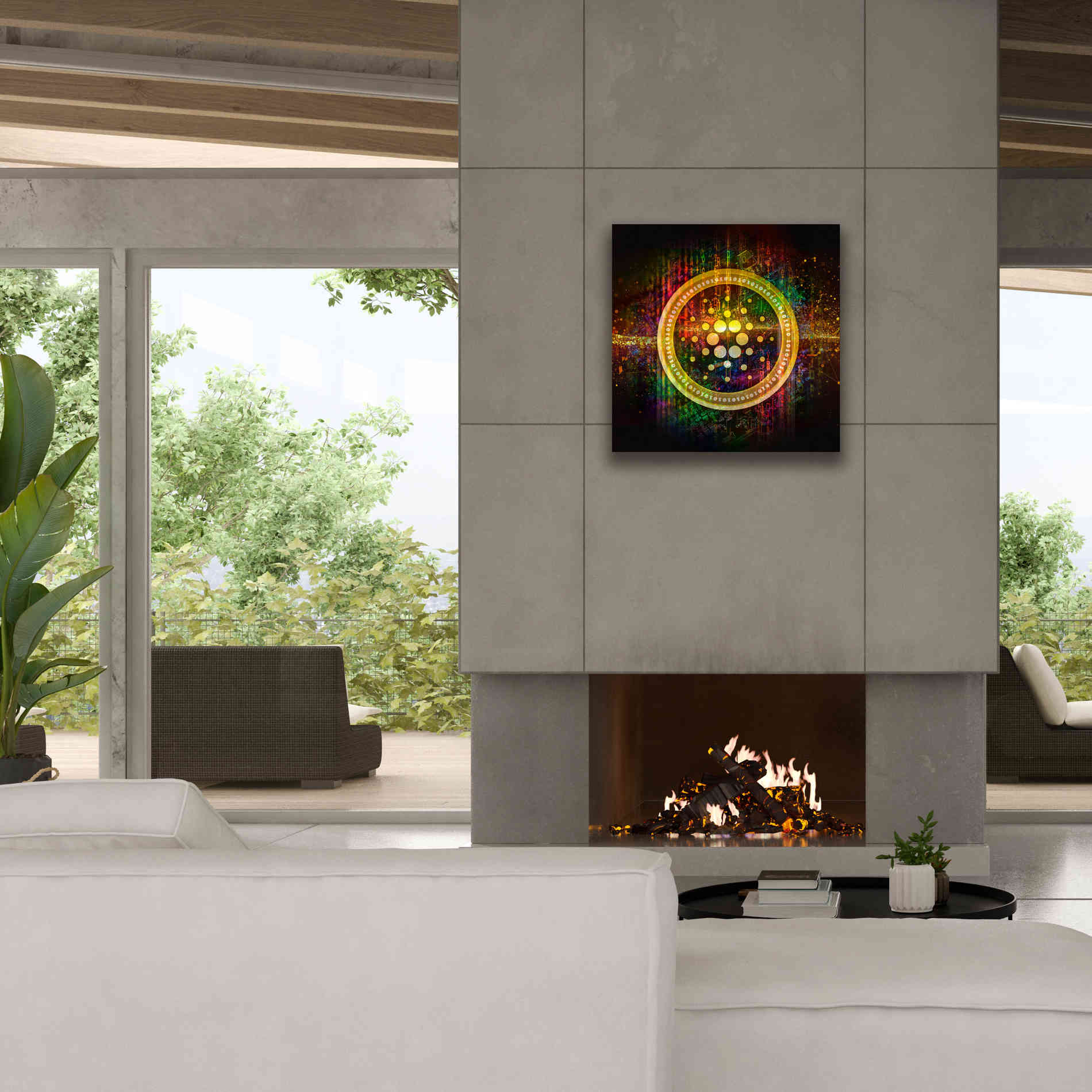 Epic Graffiti'Cardano Better Than Gold' by Epic Portfolio Giclee Canvas Wall Art,26 x 26