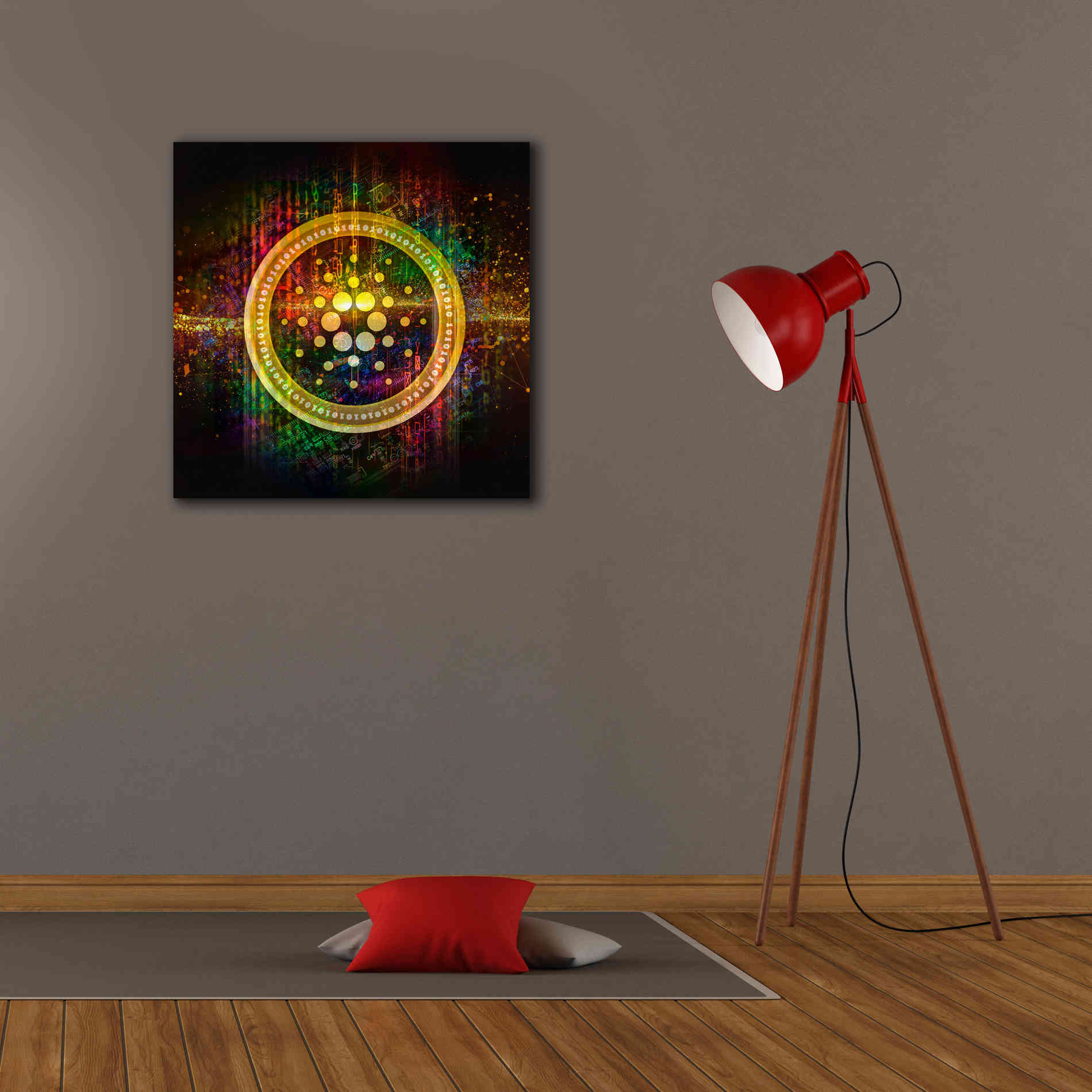Epic Graffiti'Cardano Better Than Gold' by Epic Portfolio Giclee Canvas Wall Art,26 x 26