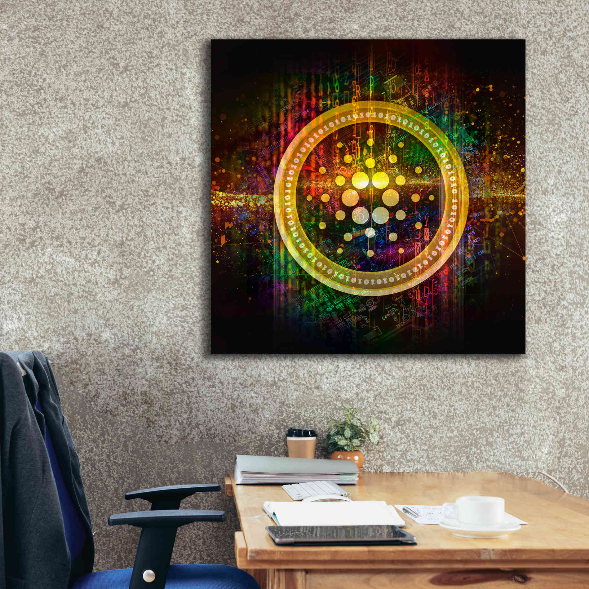 Epic Graffiti'Cardano Better Than Gold' by Epic Portfolio Giclee Canvas Wall Art,37 x 37