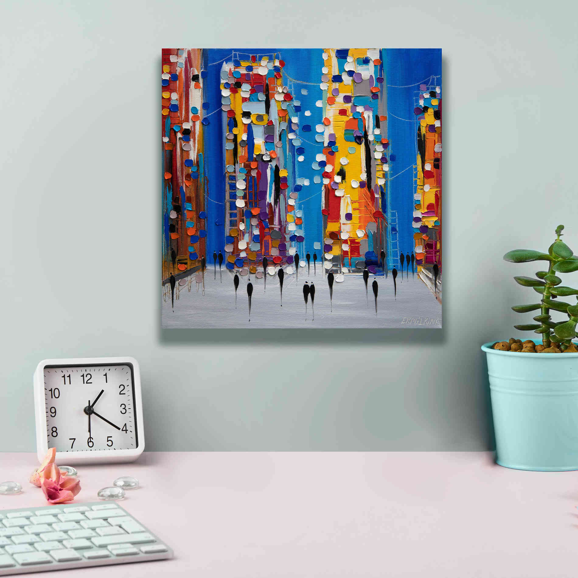 'City Sunrise' by Ekaterina Ermilkina Giclee Canvas Wall Art,12 x 12