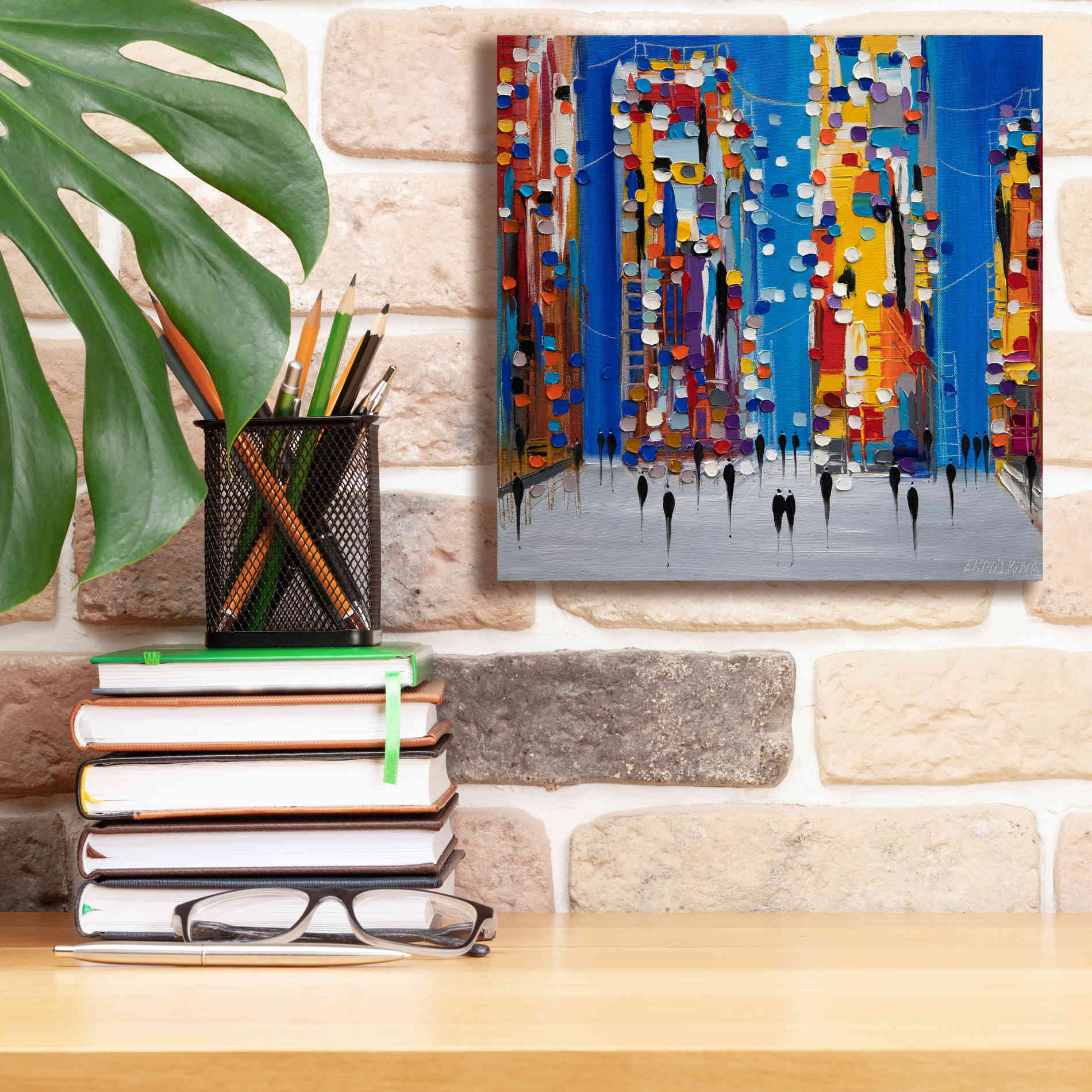 'City Sunrise' by Ekaterina Ermilkina Giclee Canvas Wall Art,12 x 12