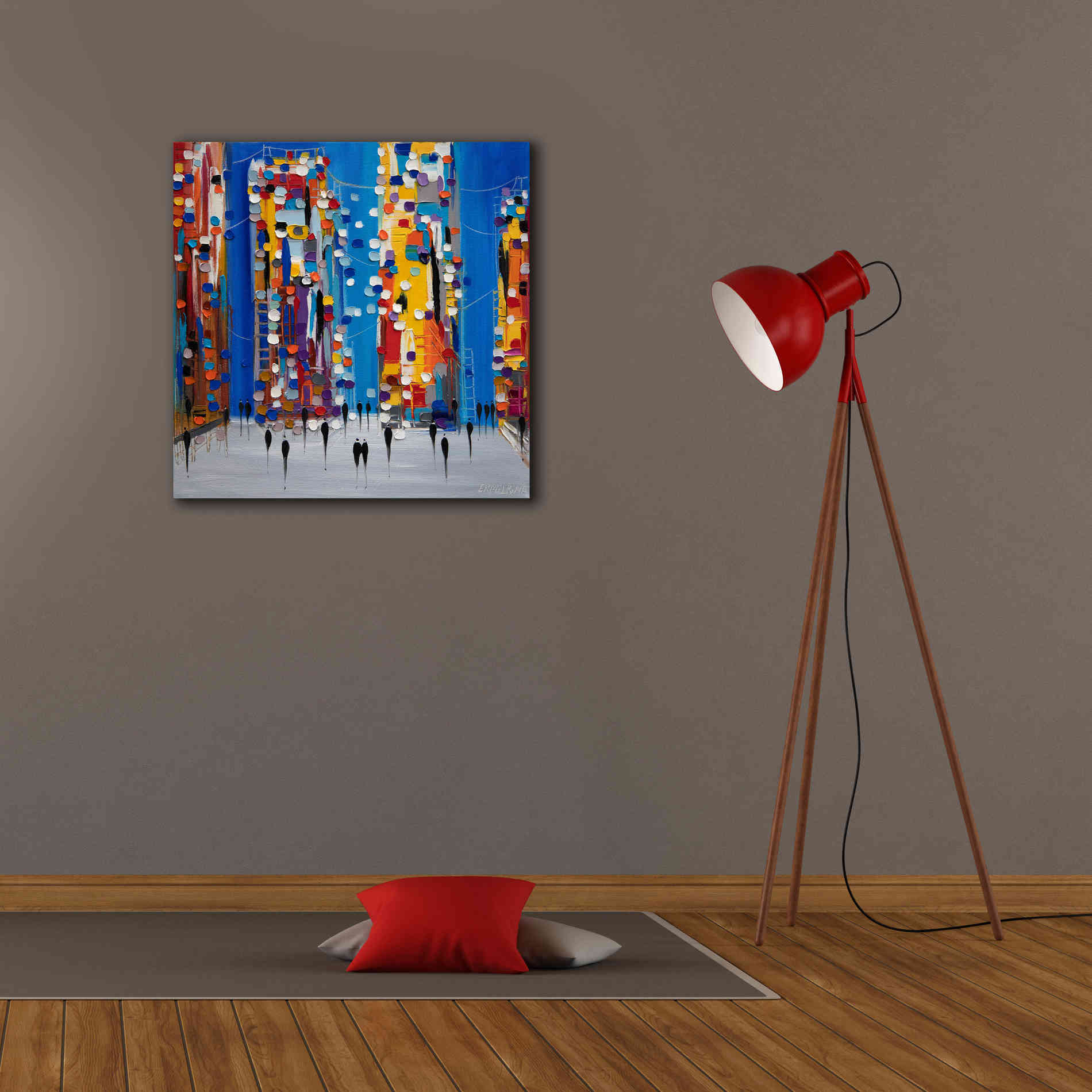 'City Sunrise' by Ekaterina Ermilkina Giclee Canvas Wall Art,26 x 26