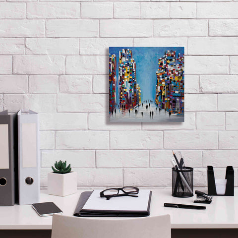 Image of 'Cityscape' by Ekaterina Ermilkina Giclee Canvas Wall Art,12 x 12