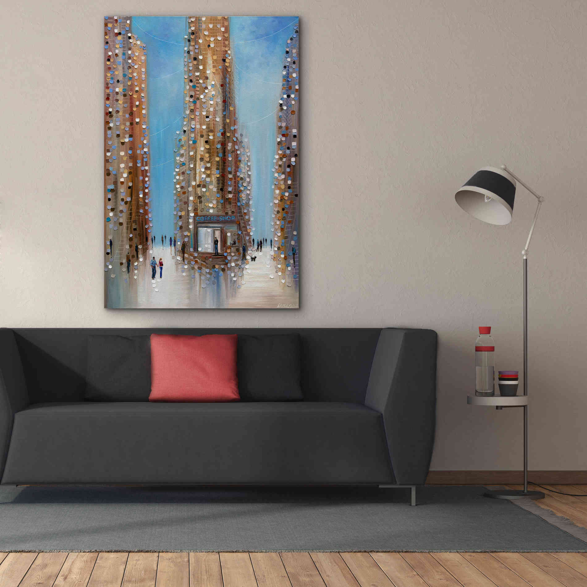 'Coffee Shop ' by Ekaterina Ermilkina Giclee Canvas Wall Art,40 x 60