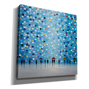 'Colorful City Umbrellas' by Ekaterina Ermilkina Giclee Canvas Wall Art