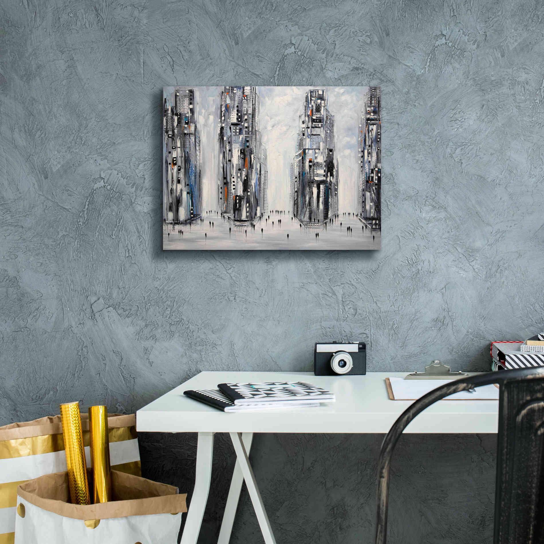 'In New York City' by Ekaterina Ermilkina Giclee Canvas Wall Art,16 x 12