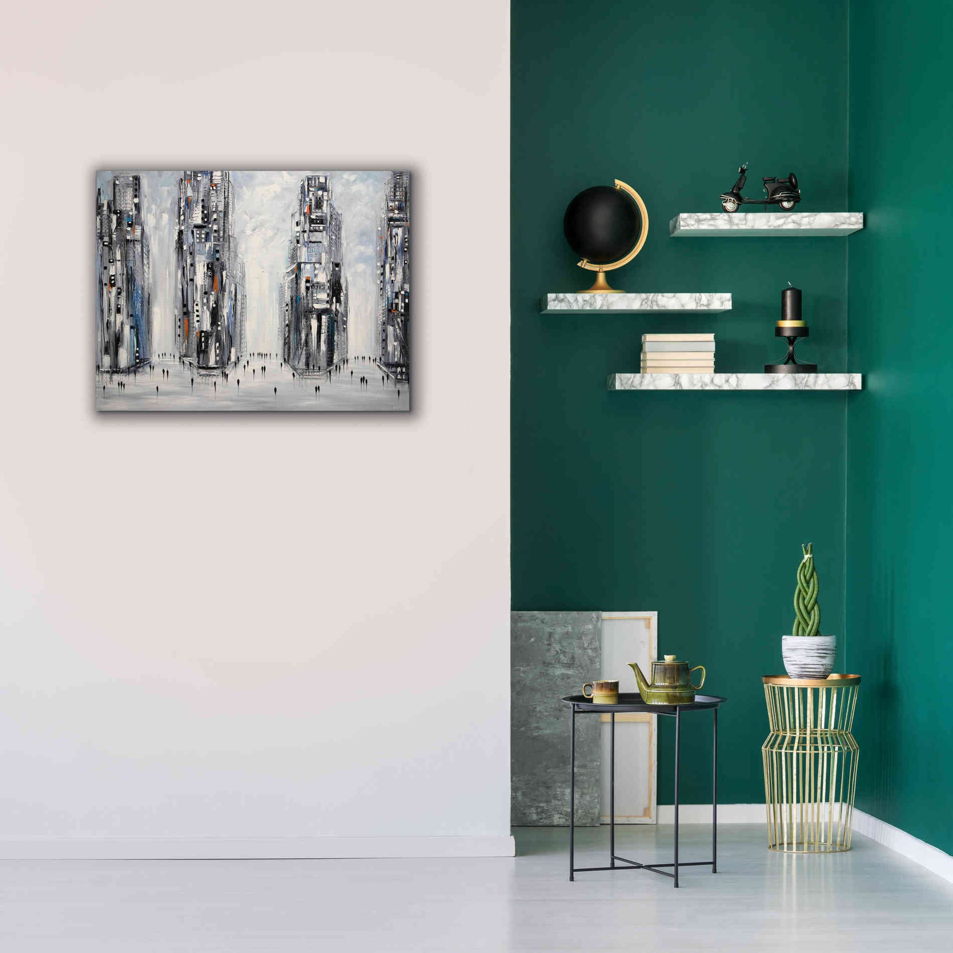 'In New York City' by Ekaterina Ermilkina Giclee Canvas Wall Art,34 x 26
