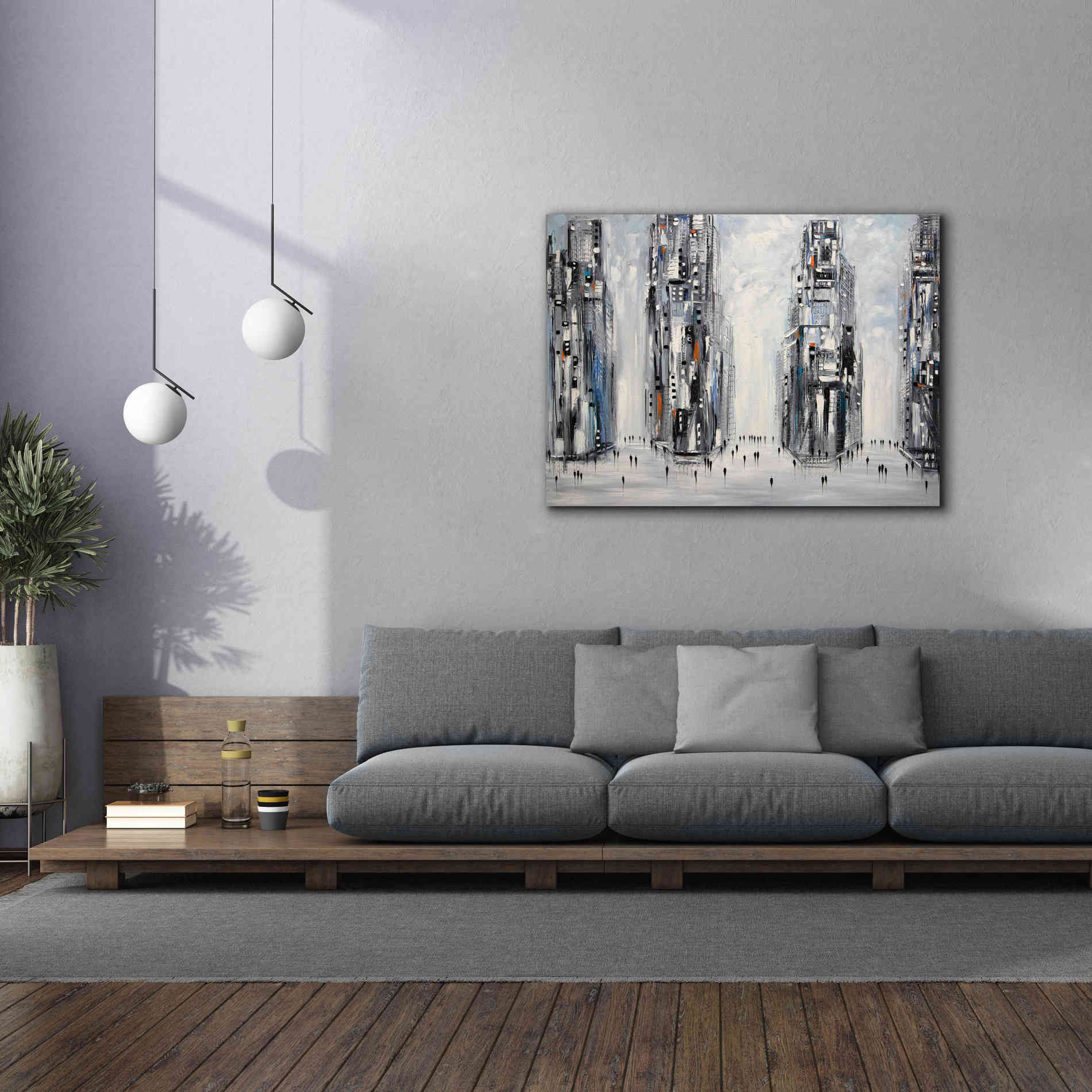 'In New York City' by Ekaterina Ermilkina Giclee Canvas Wall Art,54 x 40