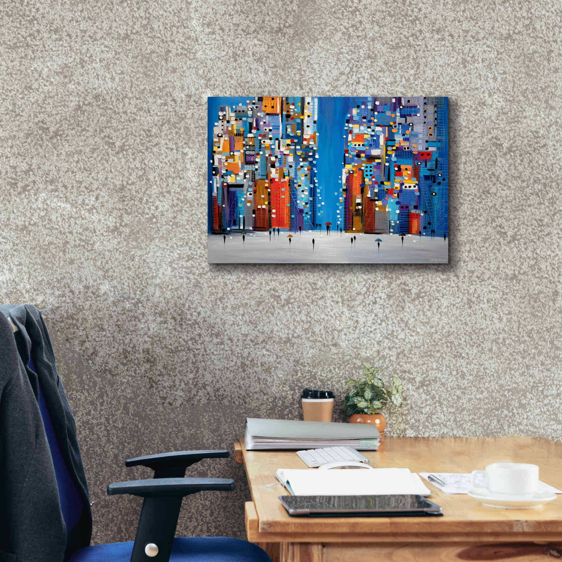 'Night Square' by Ekaterina Ermilkina Giclee Canvas Wall Art,26 x 18