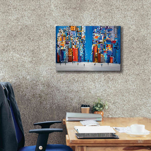 'Night Square' by Ekaterina Ermilkina Giclee Canvas Wall Art,26 x 18