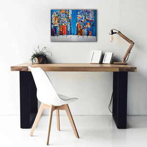 'Night Square' by Ekaterina Ermilkina Giclee Canvas Wall Art,26 x 18