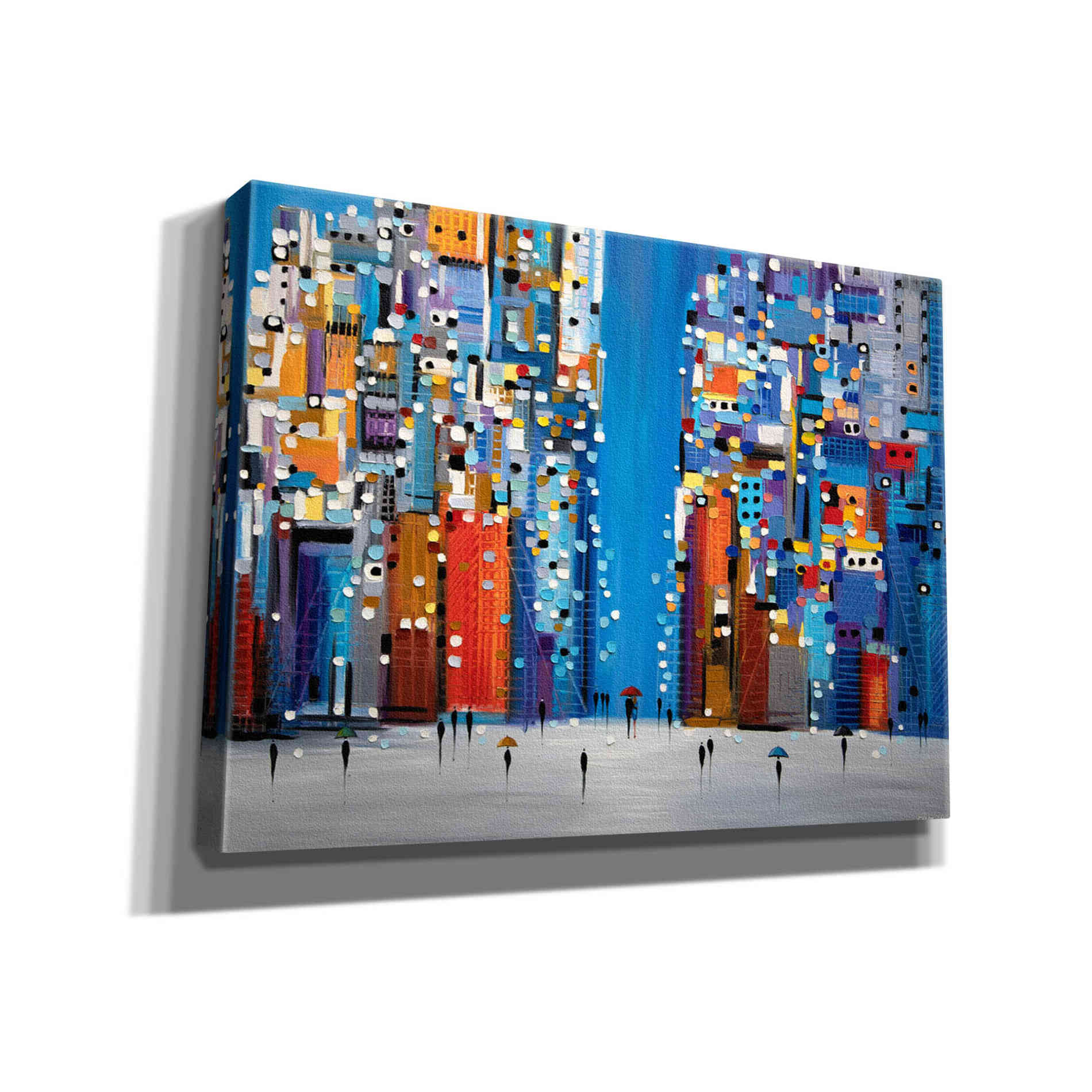 'Night Square' by Ekaterina Ermilkina Giclee Canvas Wall Art
