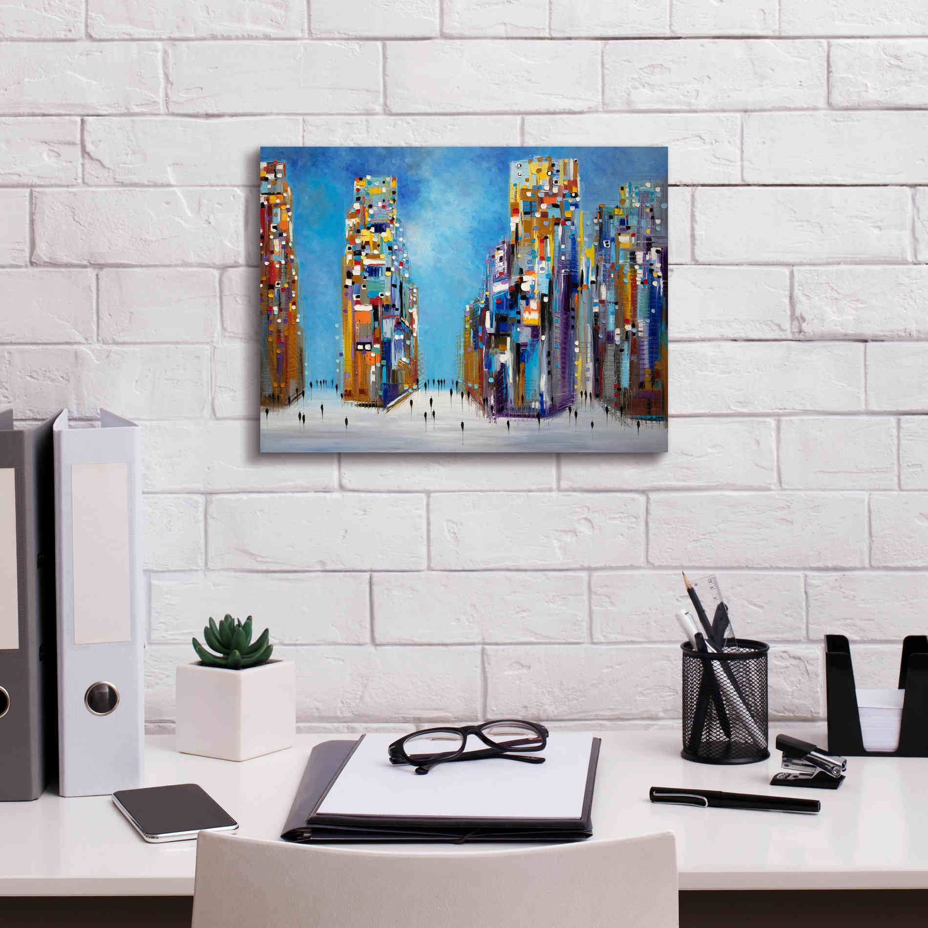 'Nyc Streets' by Ekaterina Ermilkina Giclee Canvas Wall Art,16 x 12