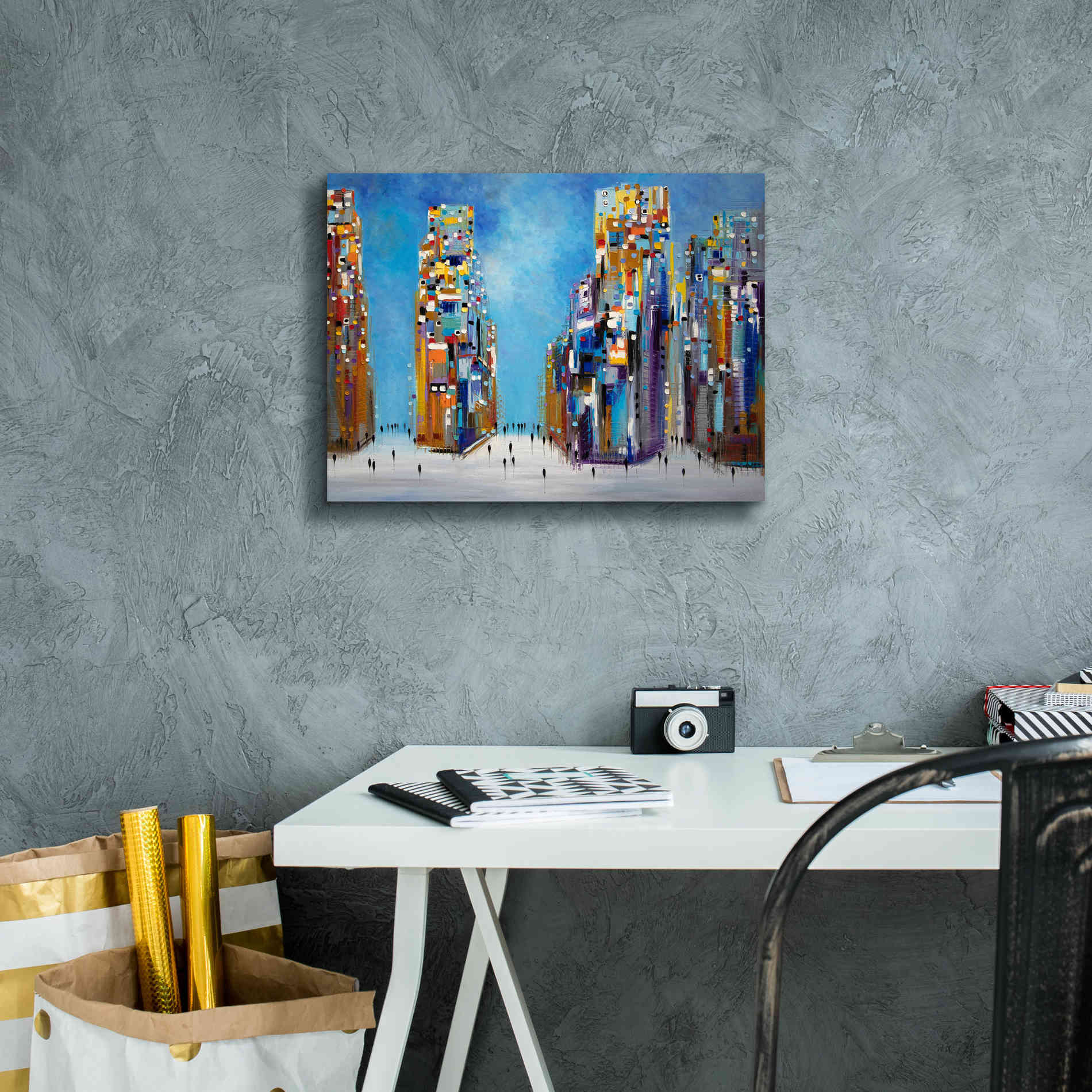 'Nyc Streets' by Ekaterina Ermilkina Giclee Canvas Wall Art,16 x 12