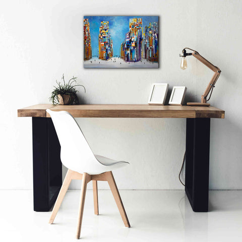 Image of 'Nyc Streets' by Ekaterina Ermilkina Giclee Canvas Wall Art,26 x 18