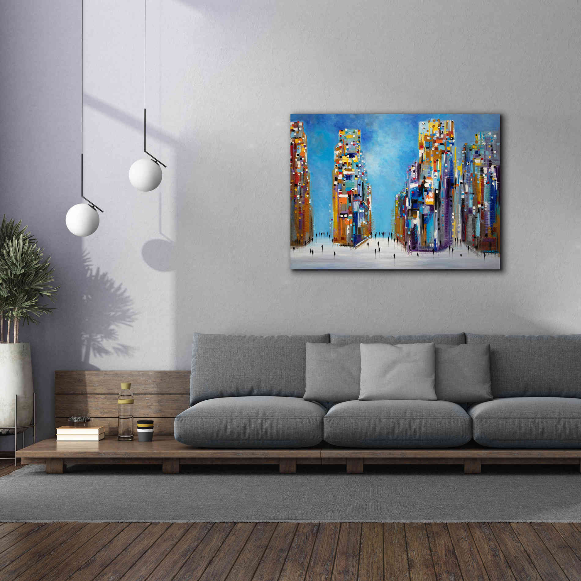 'Nyc Streets' by Ekaterina Ermilkina Giclee Canvas Wall Art,54 x 40
