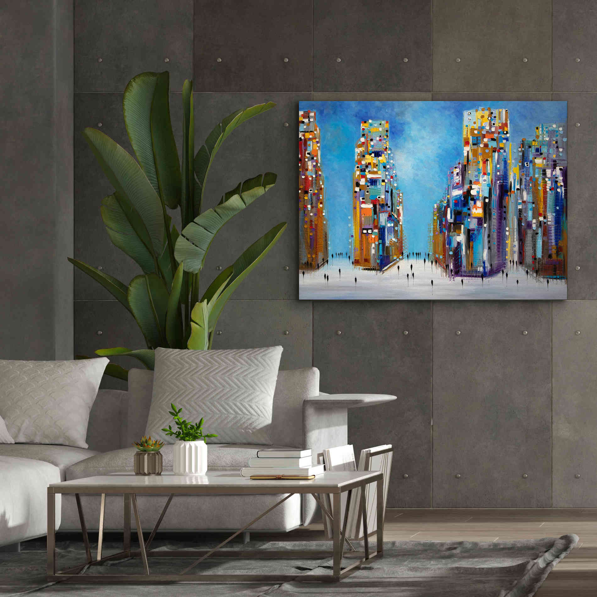 'Nyc Streets' by Ekaterina Ermilkina Giclee Canvas Wall Art,54 x 40