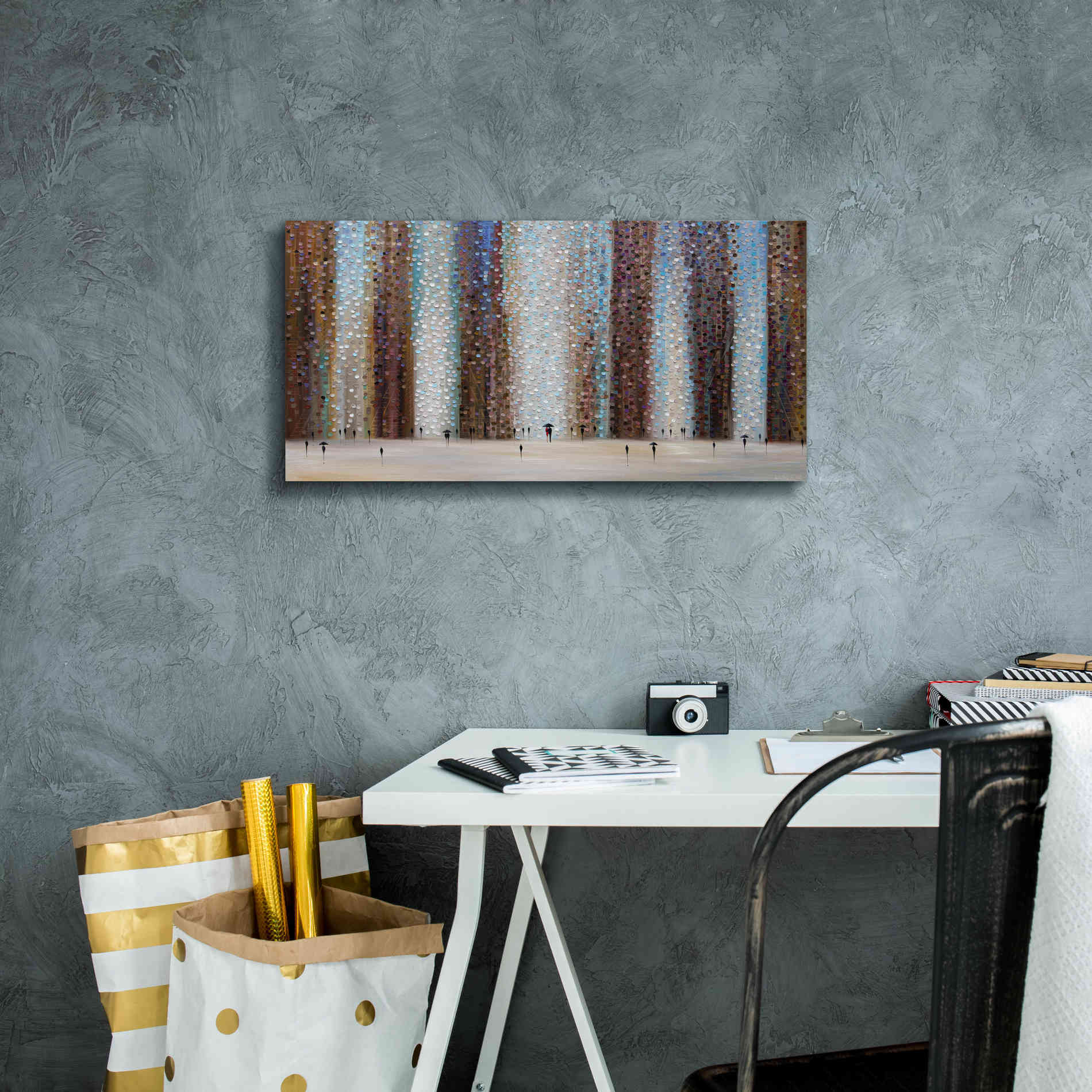 'Rain And Love' by Ekaterina Ermilkina Giclee Canvas Wall Art,24 x 12