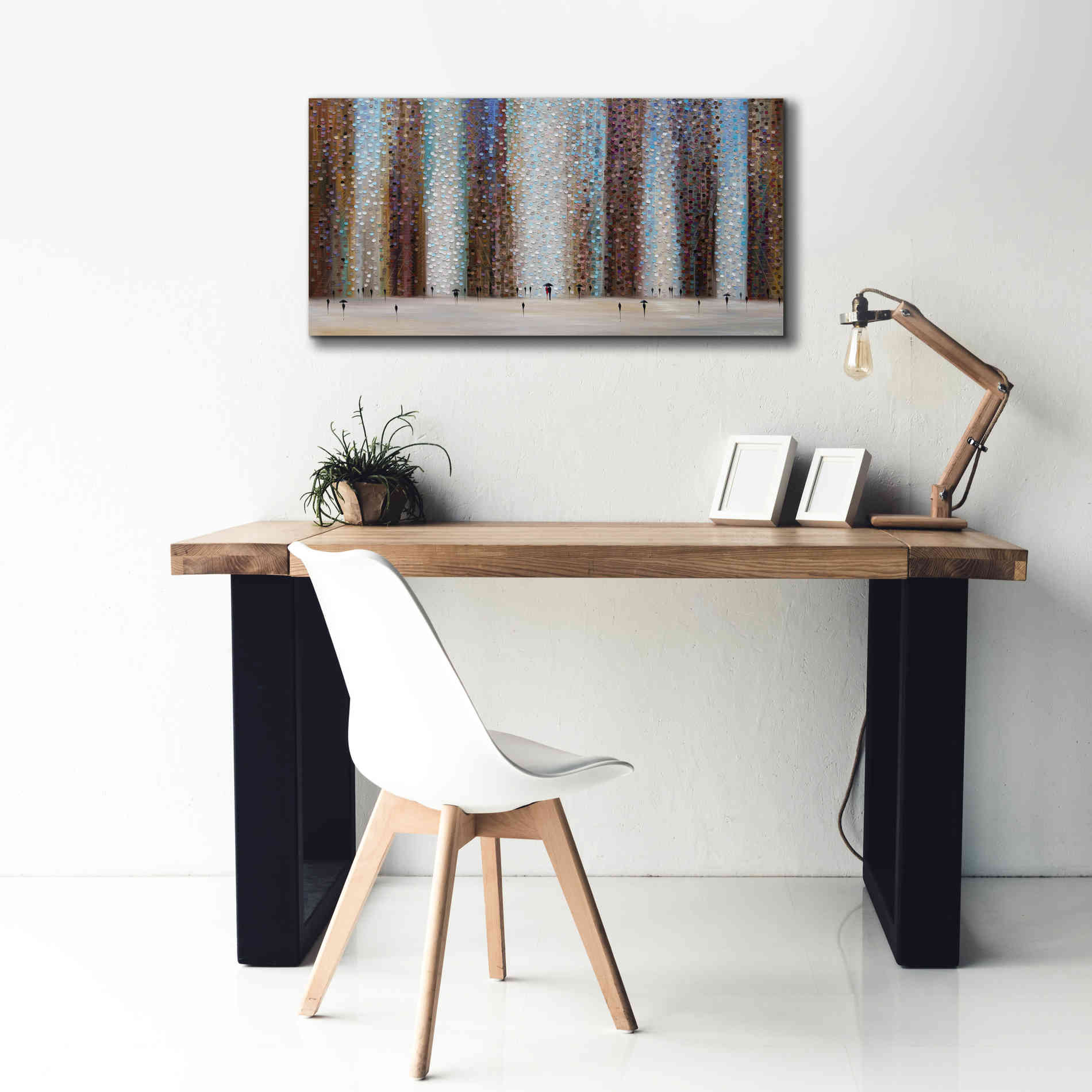 'Rain And Love' by Ekaterina Ermilkina Giclee Canvas Wall Art,40 x 20