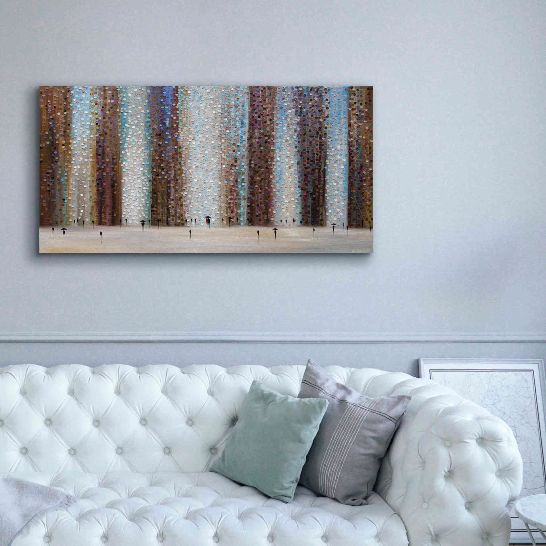 'Rain And Love' by Ekaterina Ermilkina Giclee Canvas Wall Art,60 x 30