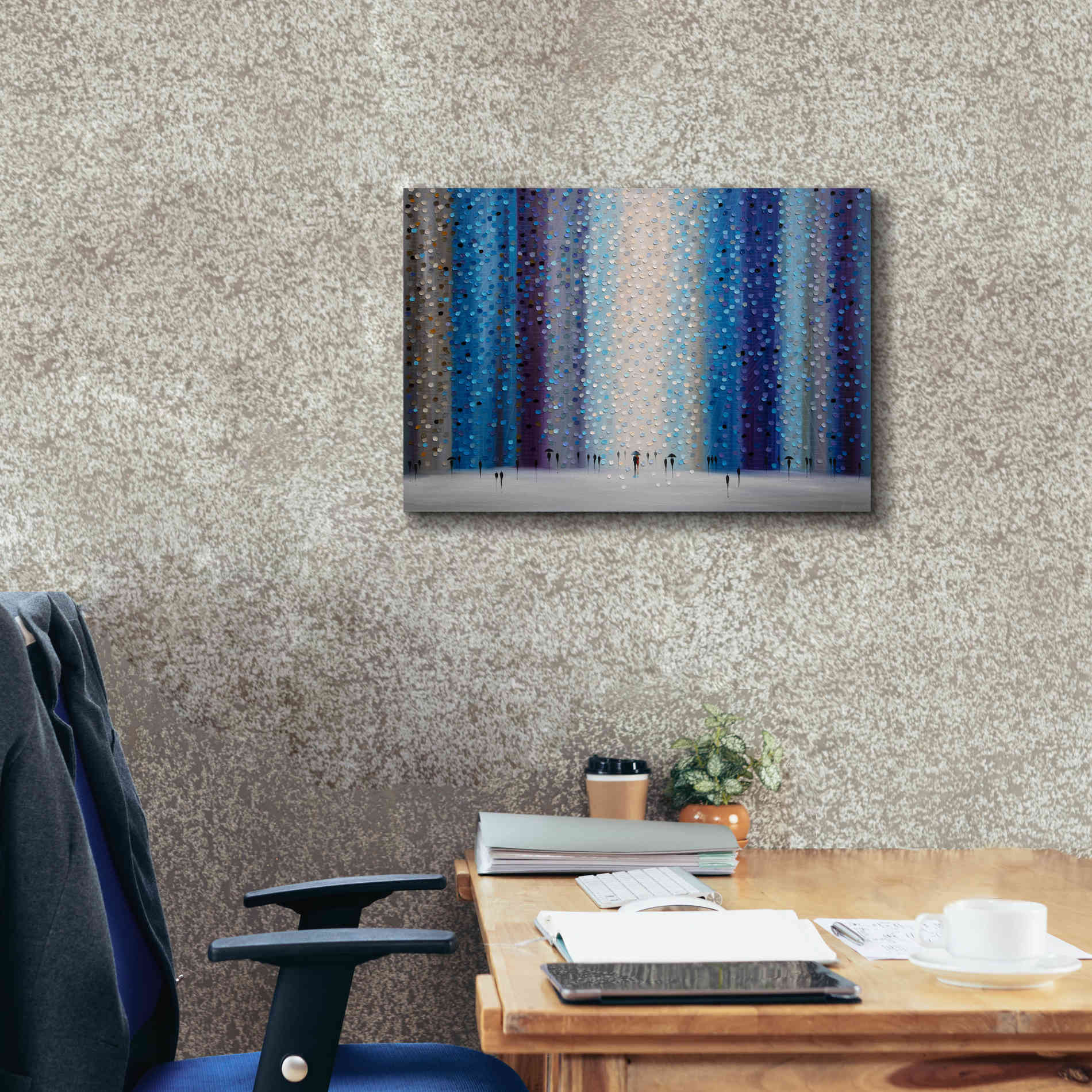 'Rainy City For' by Ekaterina Ermilkina Giclee Canvas Wall Art,26 x 18
