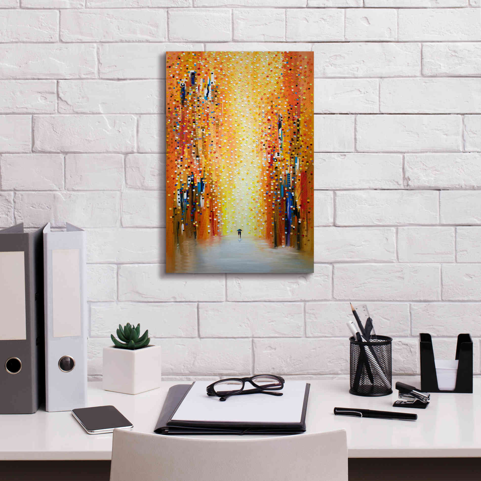 'Rainy Sunset Together' by Ekaterina Ermilkina Giclee Canvas Wall Art,12 x 18