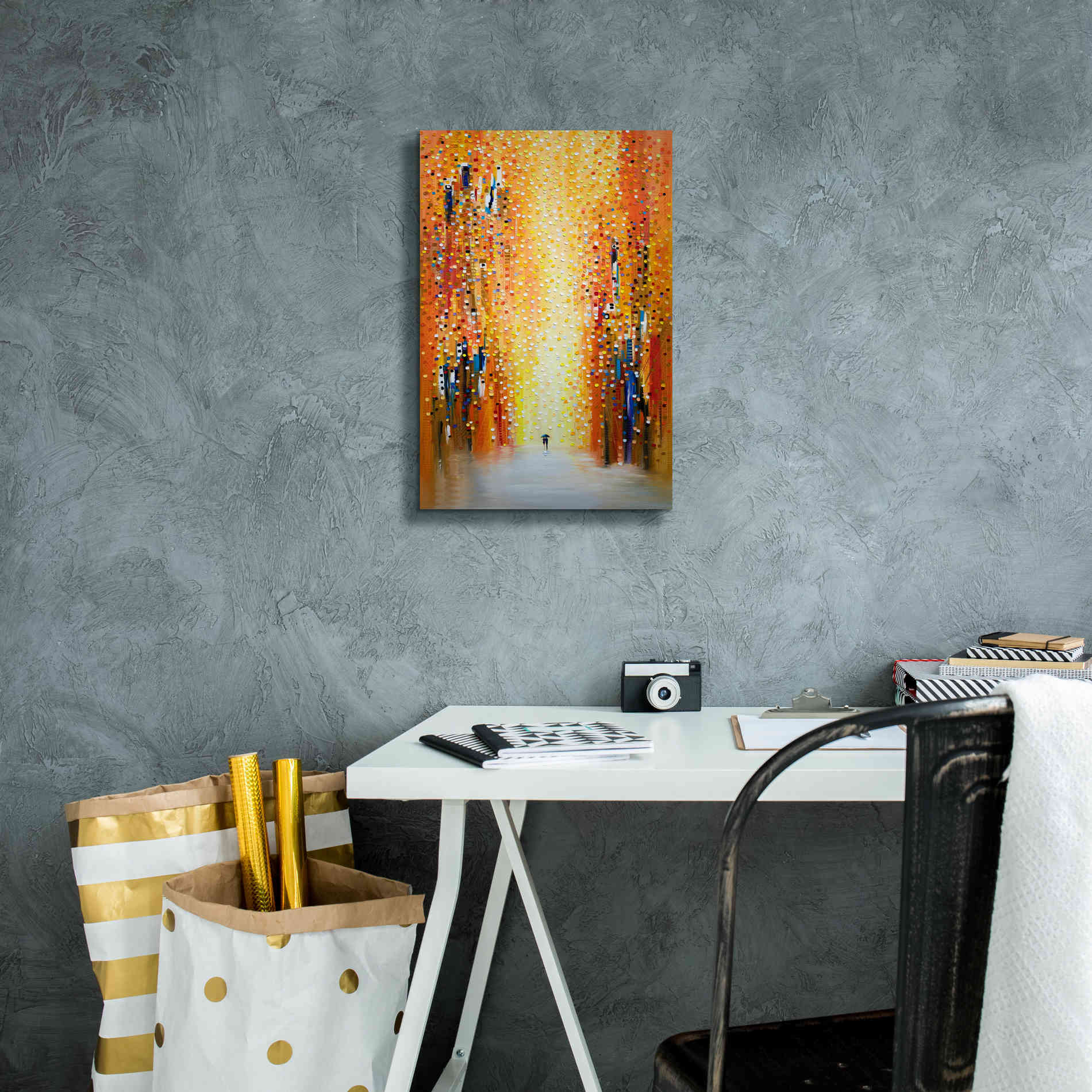 'Rainy Sunset Together' by Ekaterina Ermilkina Giclee Canvas Wall Art,12 x 18