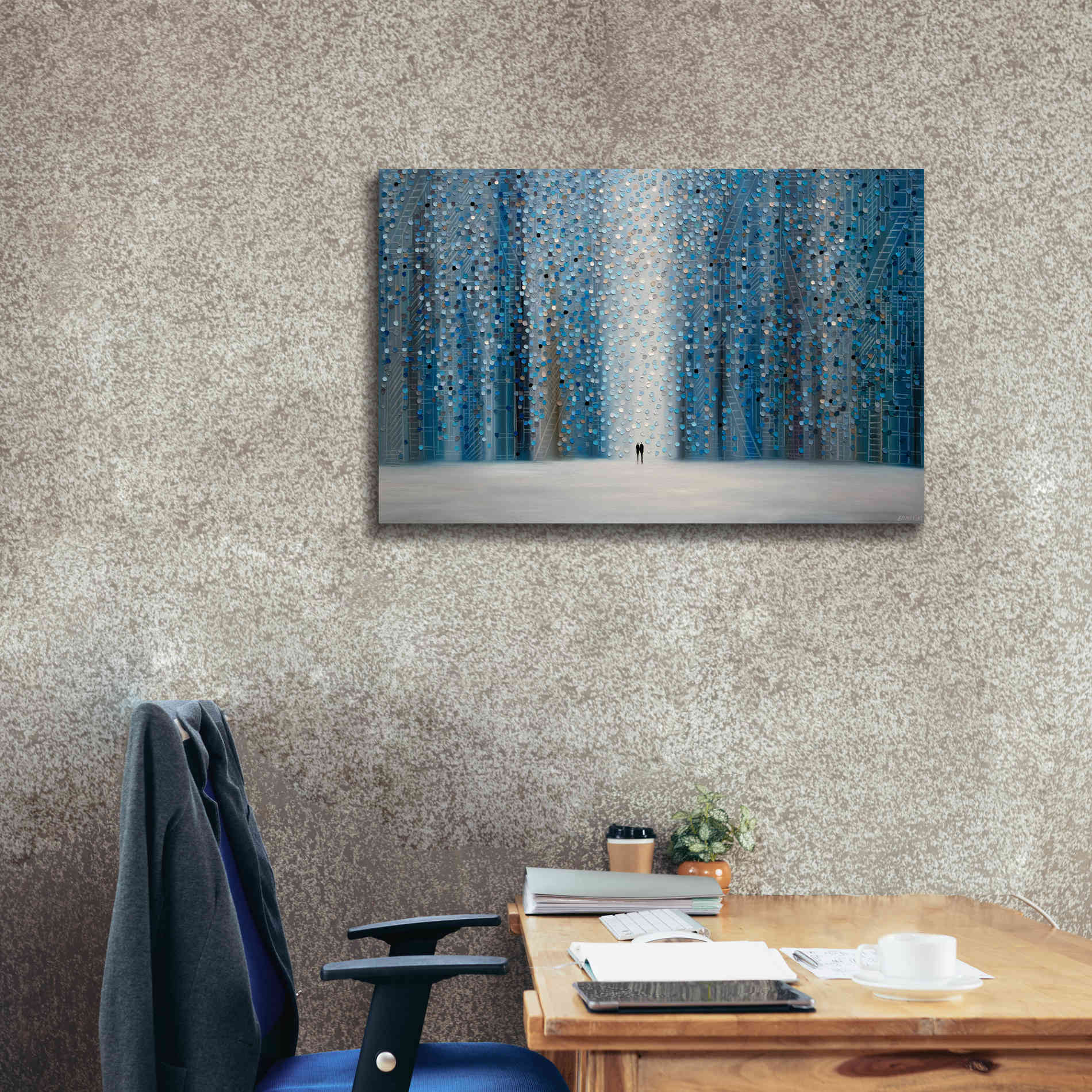 'Sounds Of The Rain' by Ekaterina Ermilkina Giclee Canvas Wall Art,40 x 26