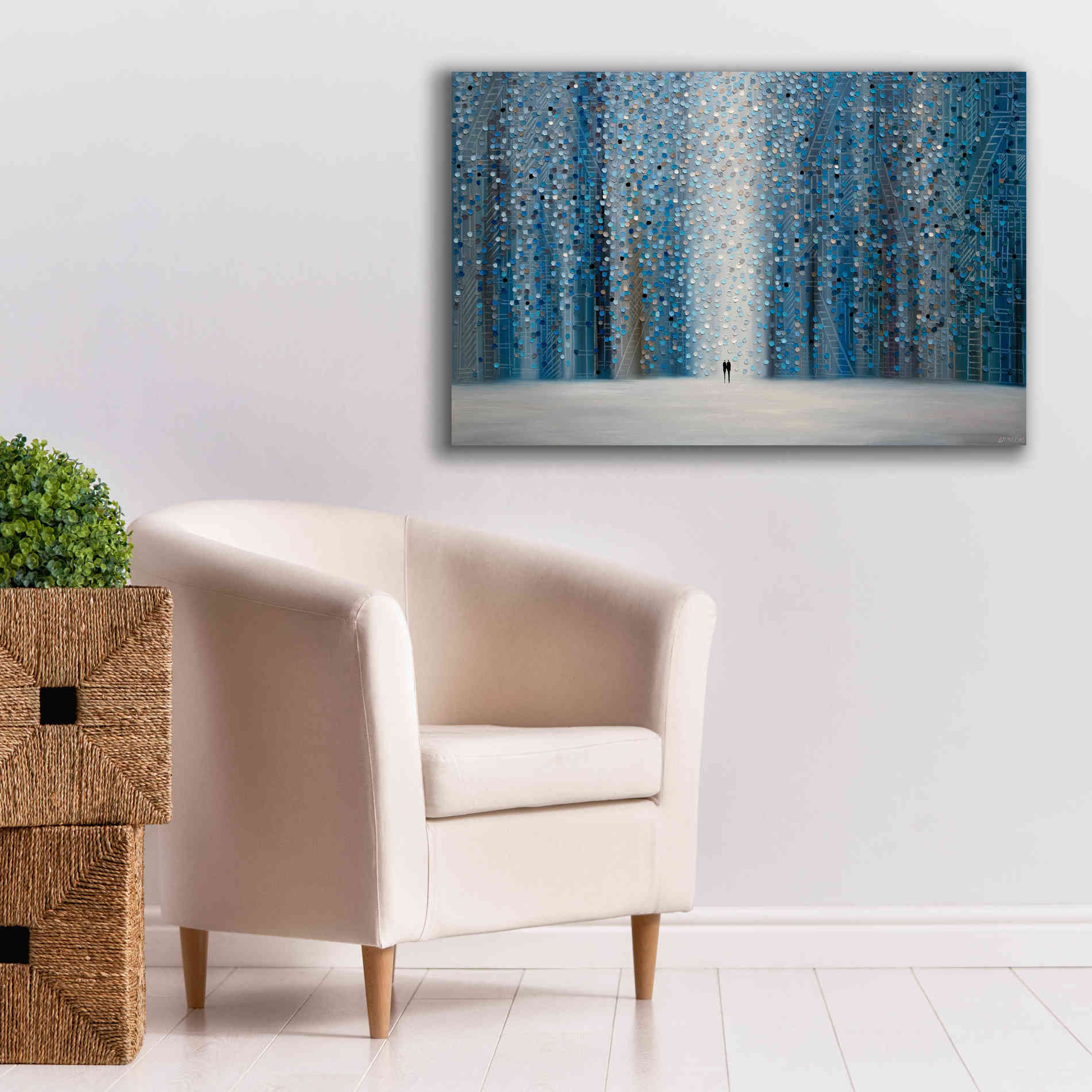 'Sounds Of The Rain' by Ekaterina Ermilkina Giclee Canvas Wall Art,40 x 26