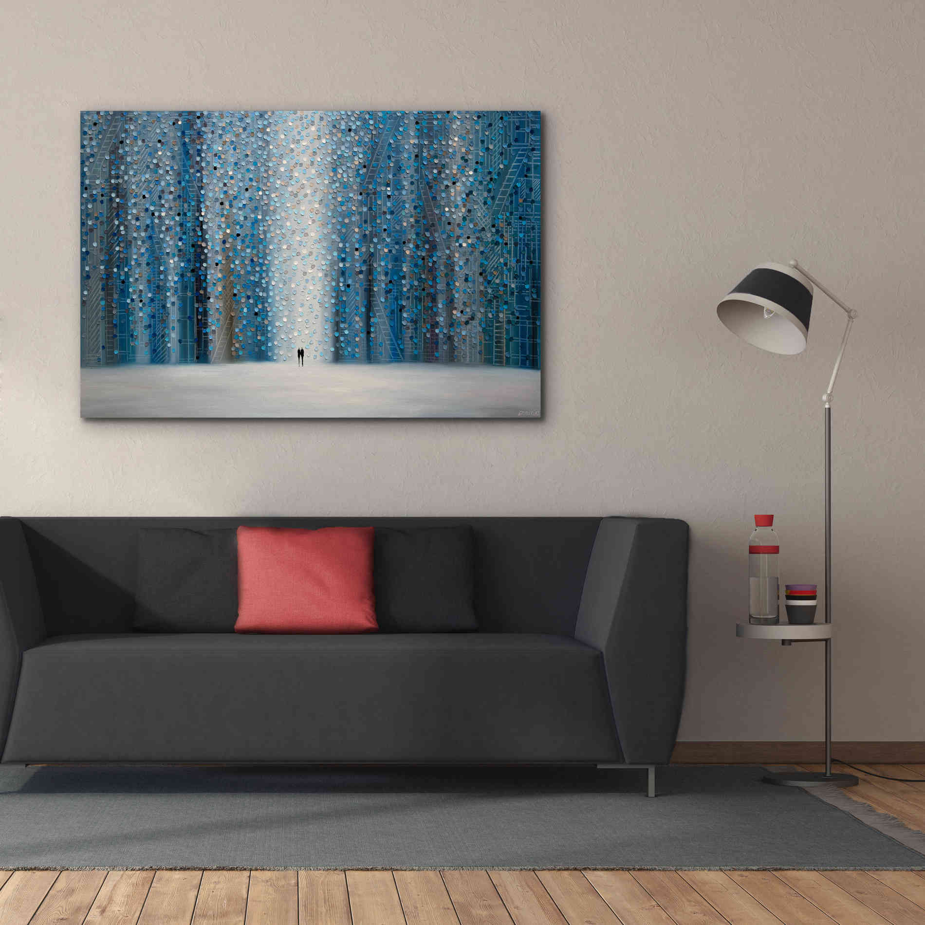 'Sounds Of The Rain' by Ekaterina Ermilkina Giclee Canvas Wall Art,60 x 40