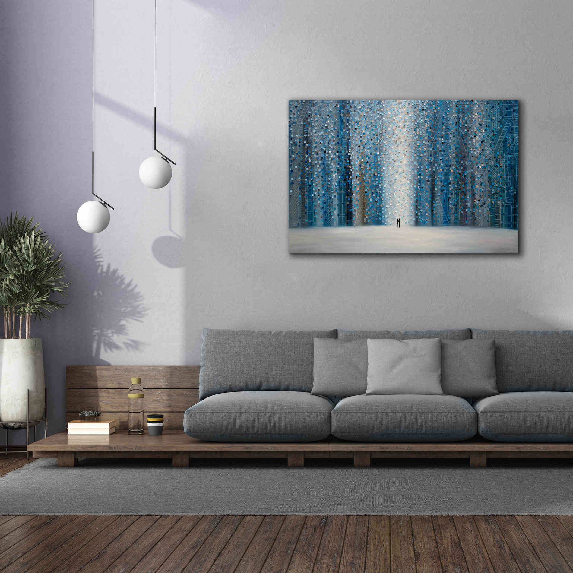 'Sounds Of The Rain' by Ekaterina Ermilkina Giclee Canvas Wall Art,60 x 40