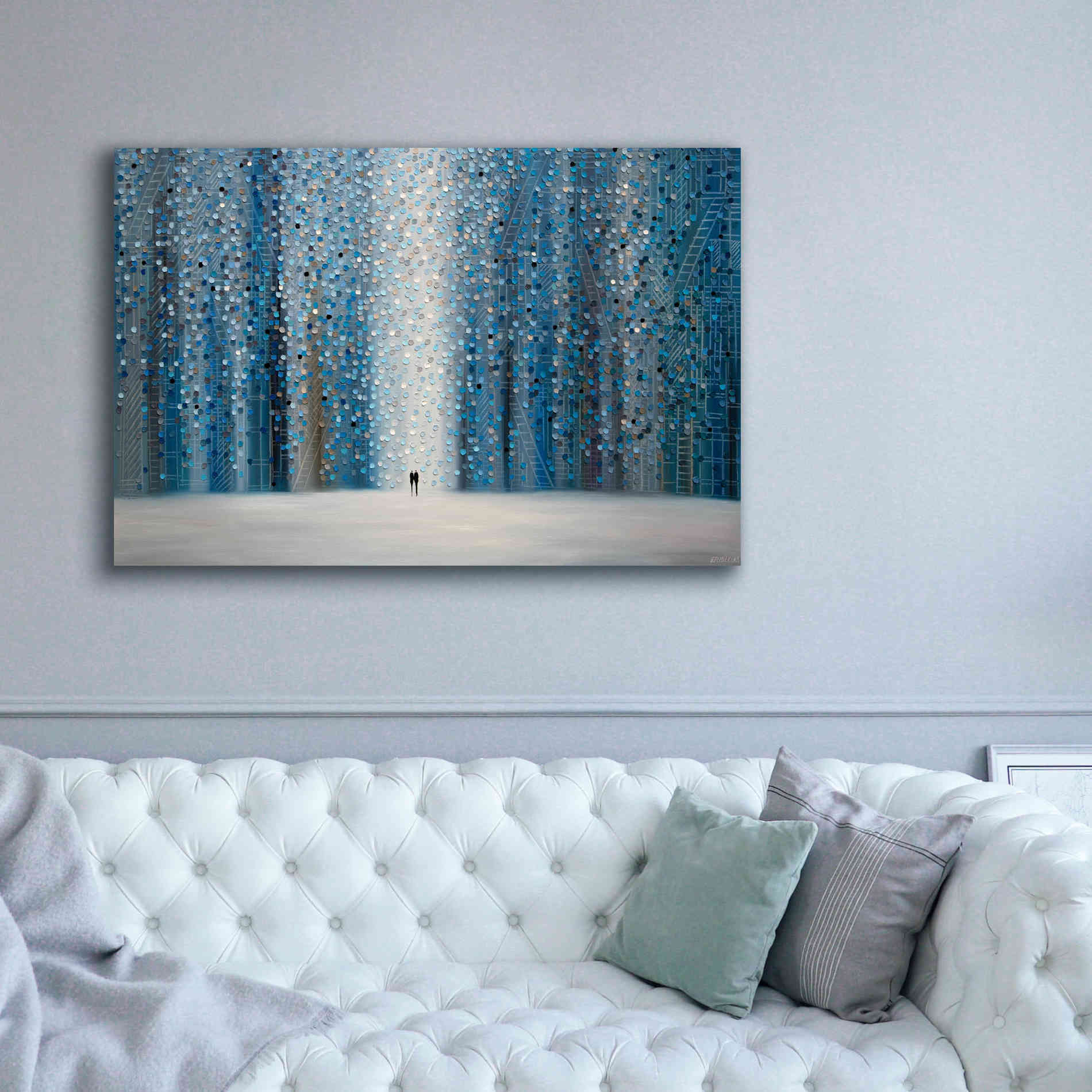 'Sounds Of The Rain' by Ekaterina Ermilkina Giclee Canvas Wall Art,60 x 40