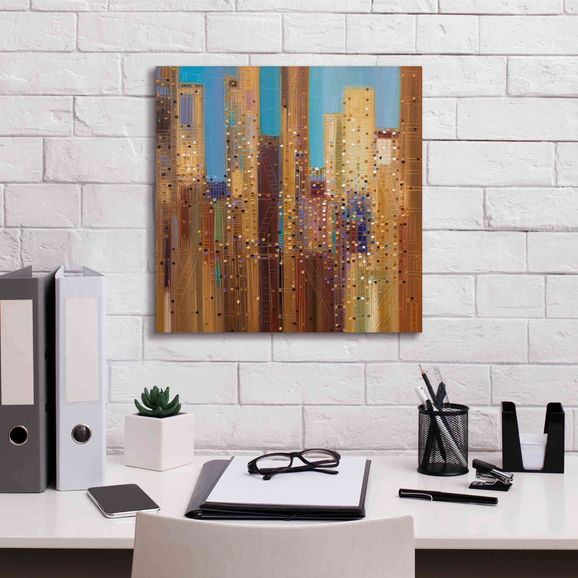 'Urban Empire' by Ekaterina Ermilkina Giclee Canvas Wall Art,18 x 18