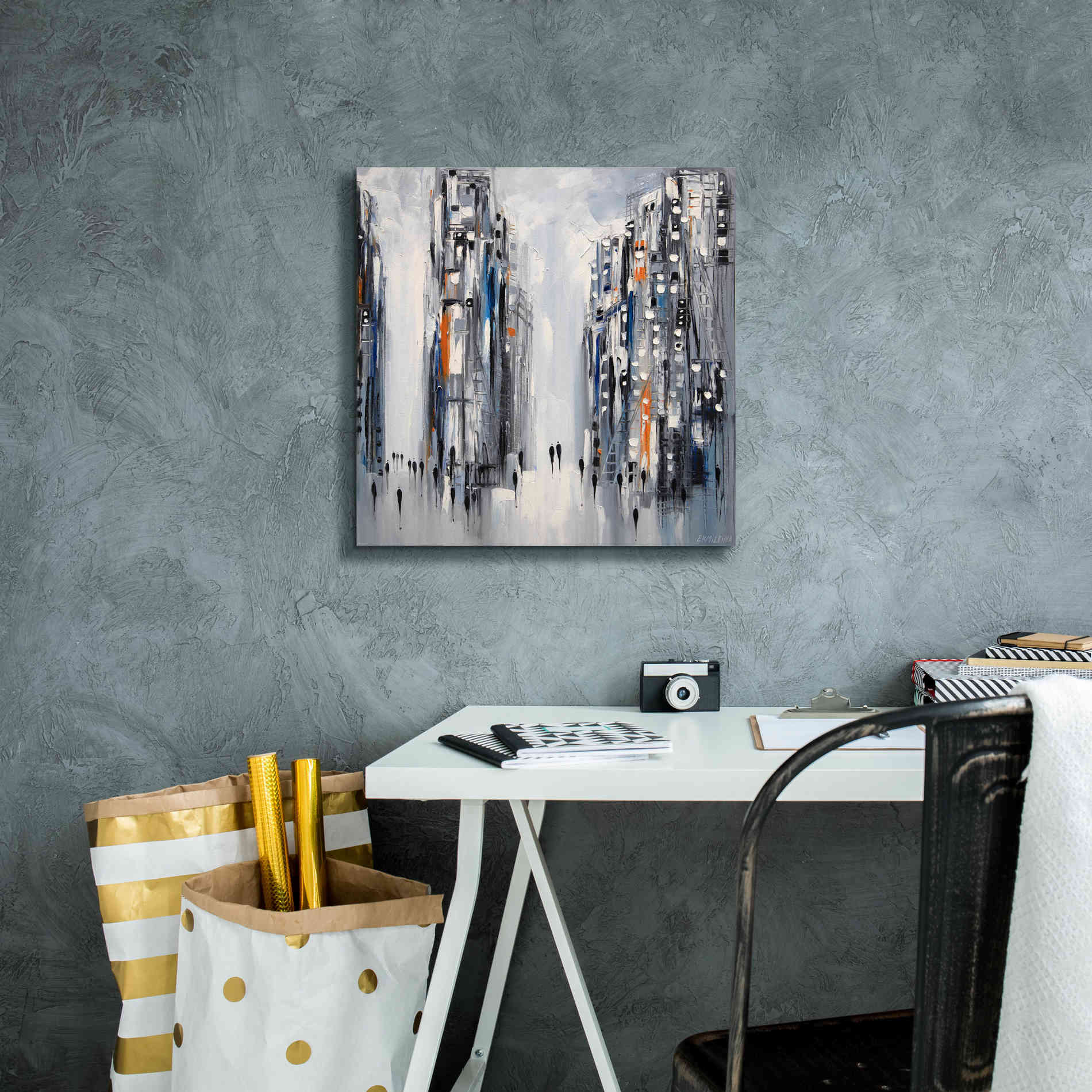 'City Escape' by Ekaterina Ermilkina Giclee Canvas Wall Art,18 x 18