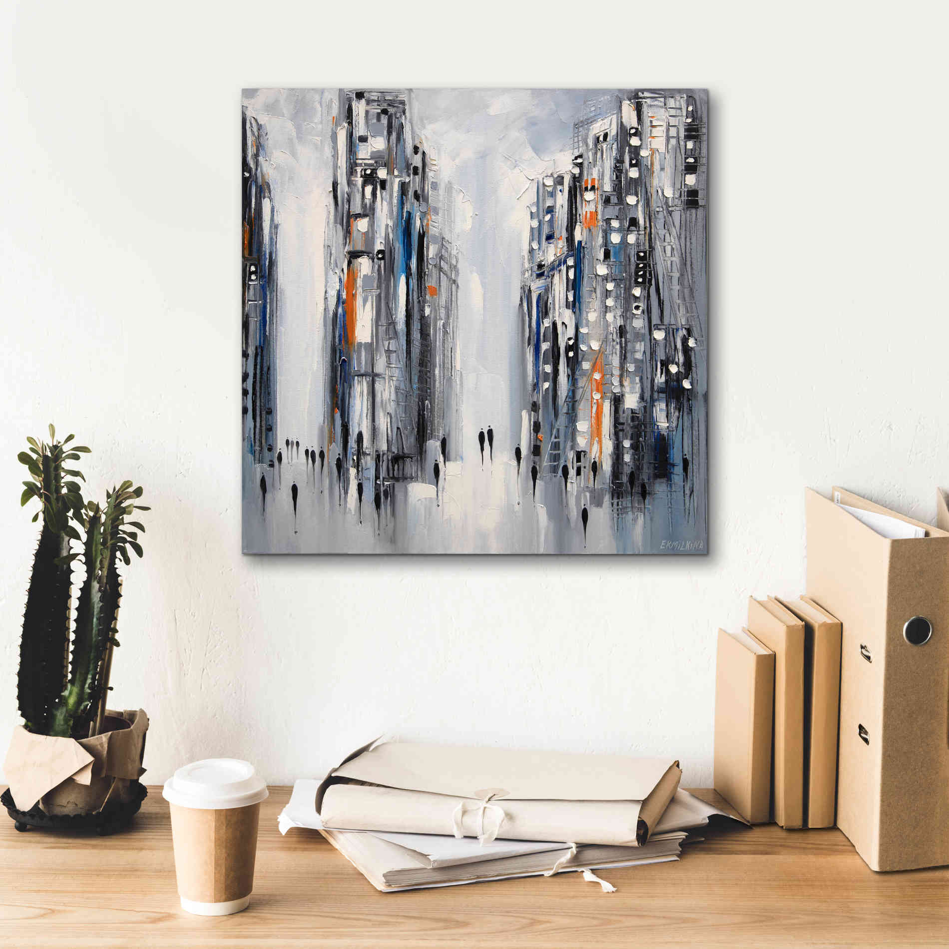 'City Escape' by Ekaterina Ermilkina Giclee Canvas Wall Art,18 x 18