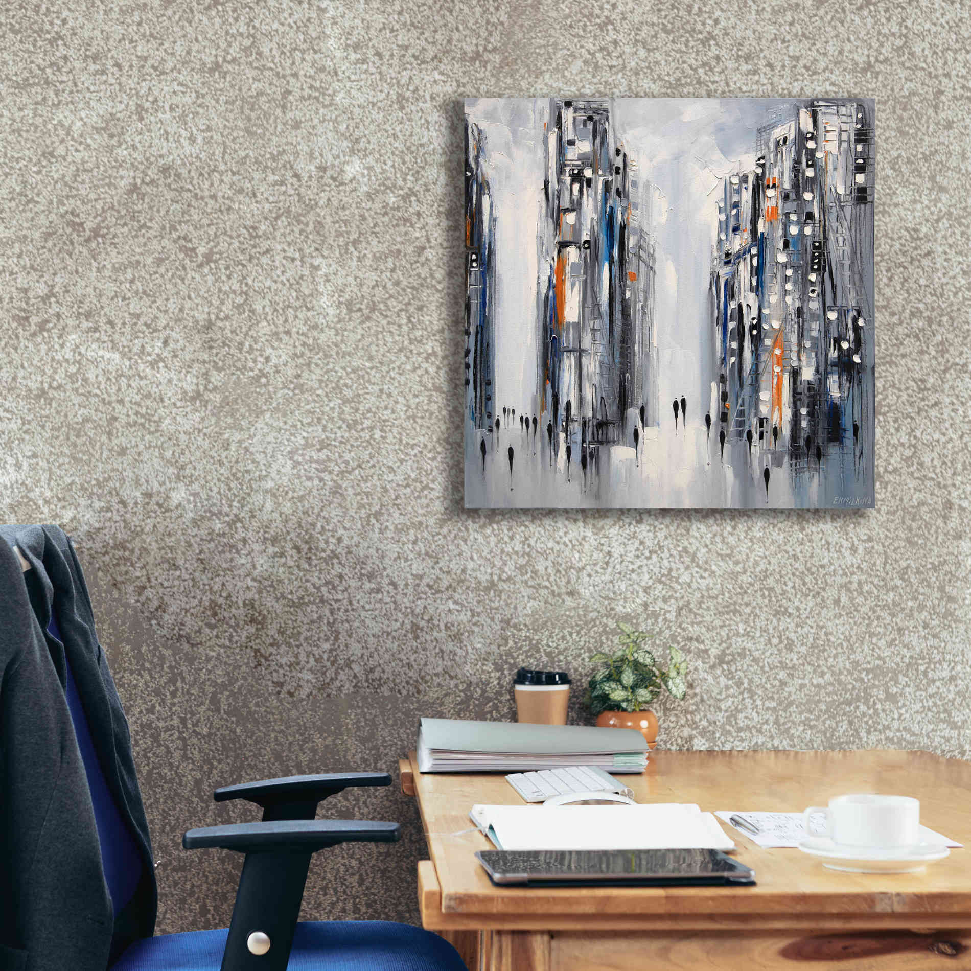 'City Escape' by Ekaterina Ermilkina Giclee Canvas Wall Art,26 x 26