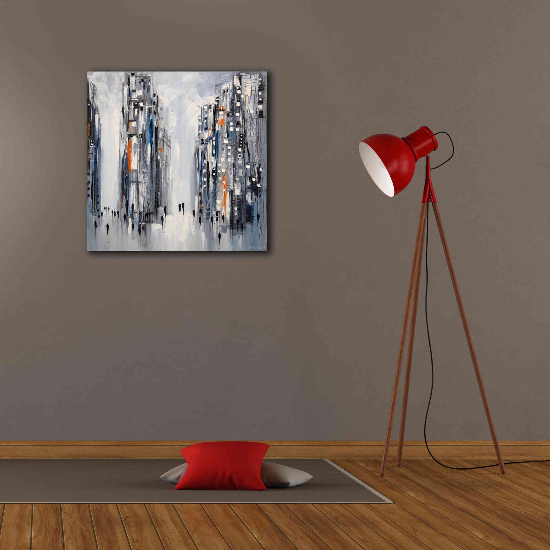 'City Escape' by Ekaterina Ermilkina Giclee Canvas Wall Art,26 x 26