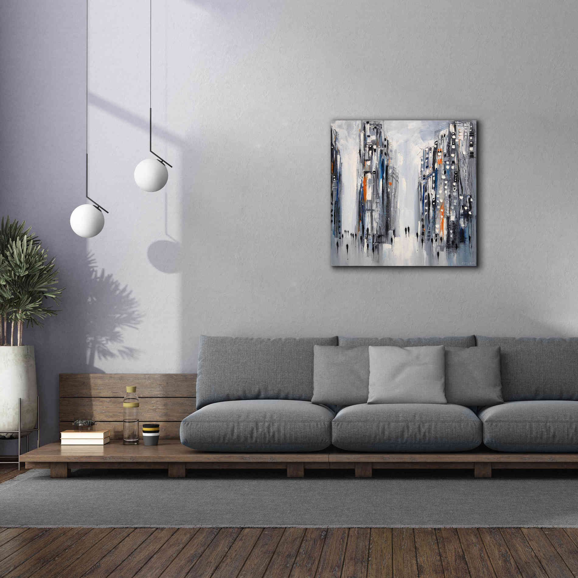 'City Escape' by Ekaterina Ermilkina Giclee Canvas Wall Art,37 x 37