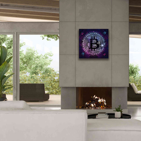 Image of 'Bitcoin 80s' by Cameron Gray Giclee Canvas Wall Art,26 x 26