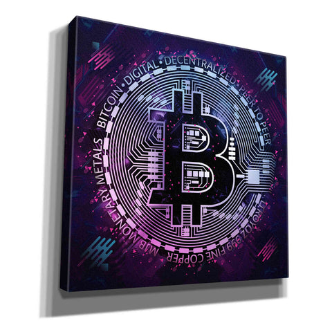 Image of 'Bitcoin 80s' by Cameron Gray Giclee Canvas Wall Art