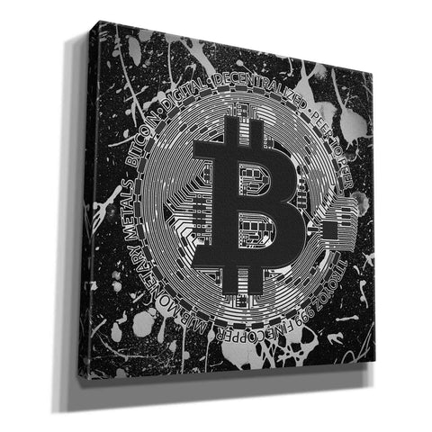 Image of 'Bitcoin Black Ice' by Cameron Gray Giclee Canvas Wall Art