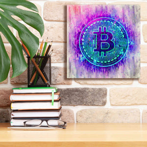 'Bitcoin Melt' by Cameron Gray Giclee Canvas Wall Art,12 x 12