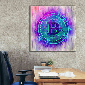 'Bitcoin Melt' by Cameron Gray Giclee Canvas Wall Art,37 x 37