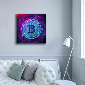 'Bitcoin Wave' by Cameron Gray Giclee Canvas Wall Art,37 x 37
