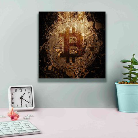Image of 'Bitcoin Zinc' by Cameron Gray Giclee Canvas Wall Art,12 x 12