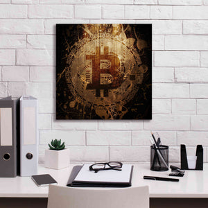 'Bitcoin Zinc' by Cameron Gray Giclee Canvas Wall Art,18 x 18