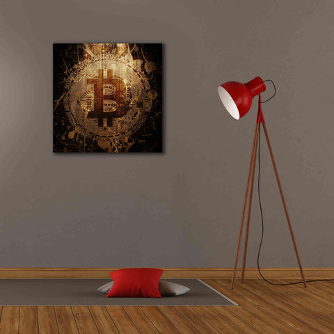 Image of 'Bitcoin Zinc' by Cameron Gray Giclee Canvas Wall Art,26 x 26