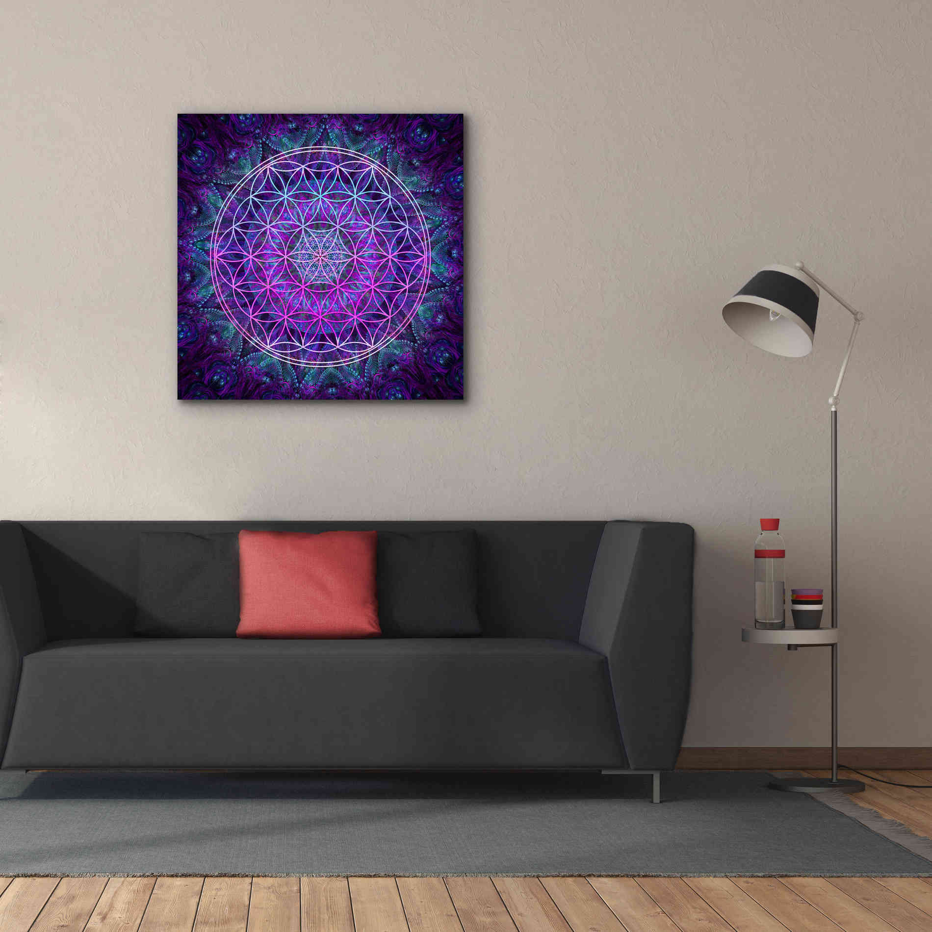 'Flower Of Life' by Cameron Gray Giclee Canvas Wall Art,37 x 37