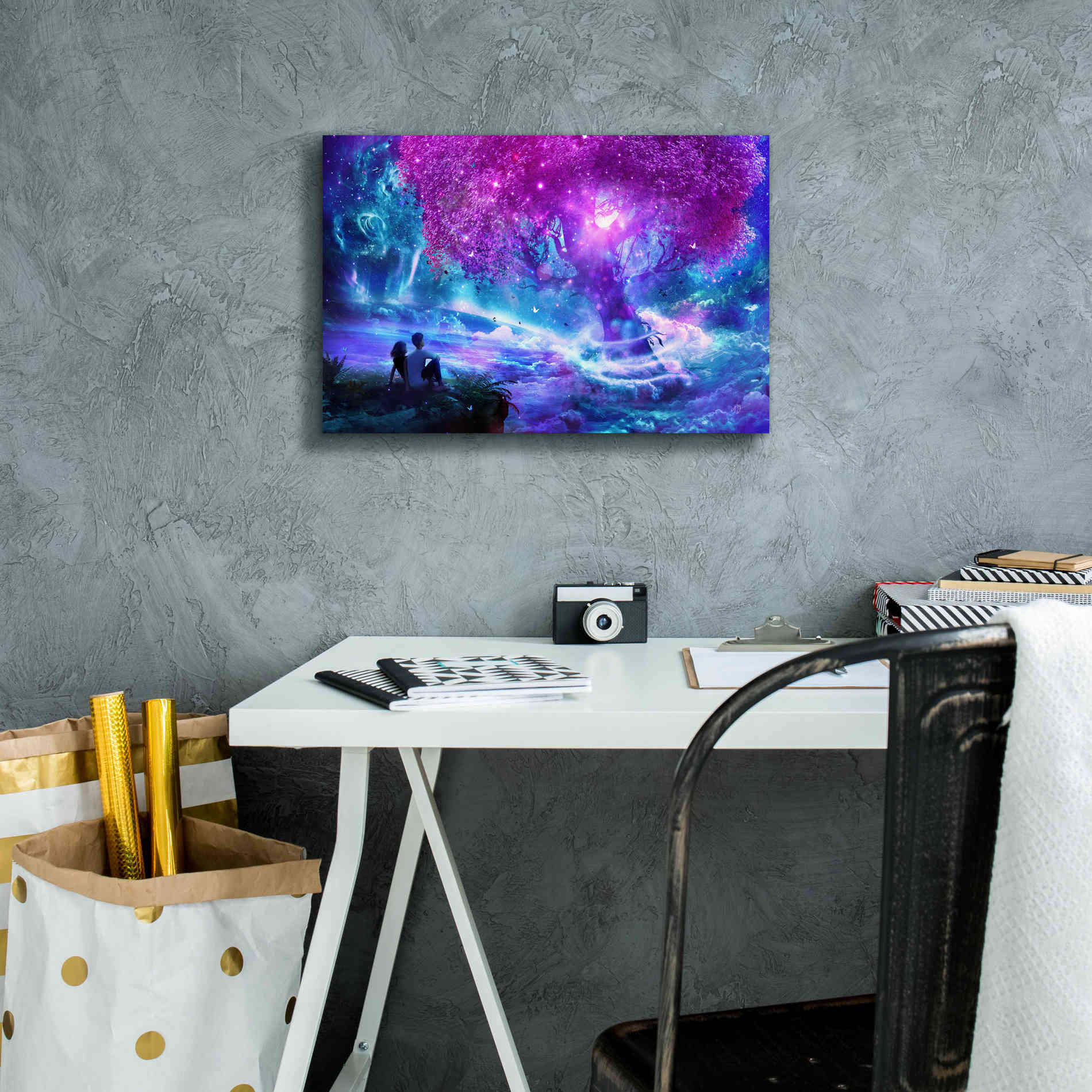 'Wishing Tree' by Cameron Gray Giclee Canvas Wall Art,18 x 12