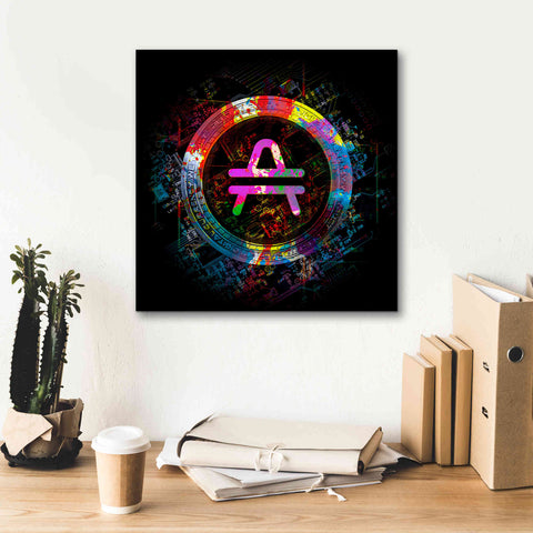 Image of 'Amp Crypto Power' by Epic Portfolio Giclee Canvas Wall Art,18 x 18